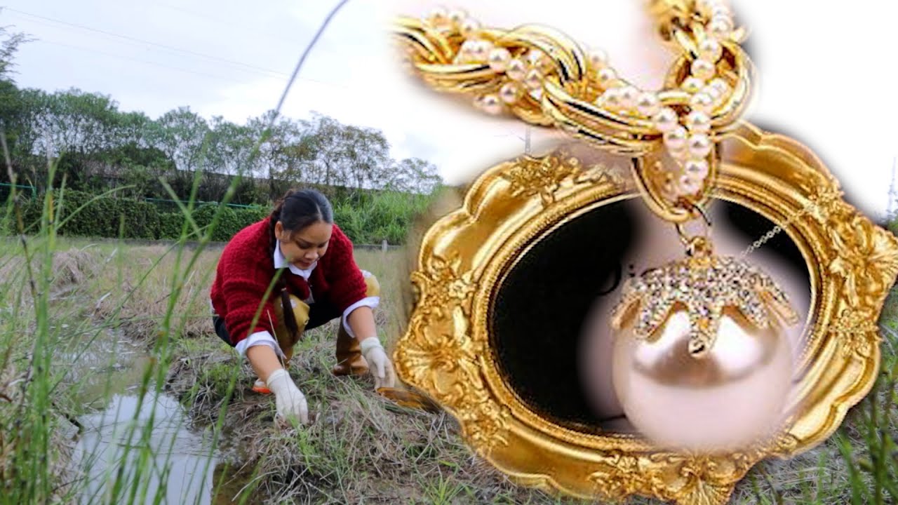 😲👍  Super Lucky Girl: Random Mining Reveals Absurd Rare Gem Gold Pearl