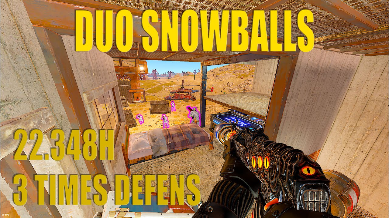 DUO SNOWBALLS 22.348H. Domination server | Rust/раст