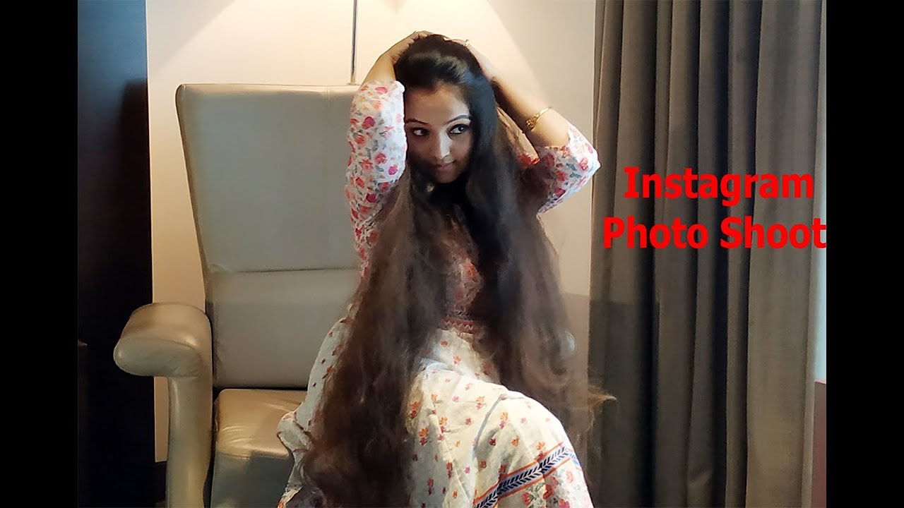 Photo shoot for Instagram With Long Hair Professional Model