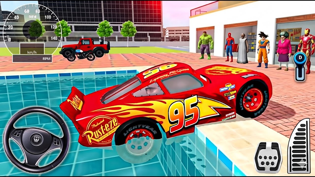 Indian Spiderman Vs McQueen: New Thar Driving - Android Gameplay