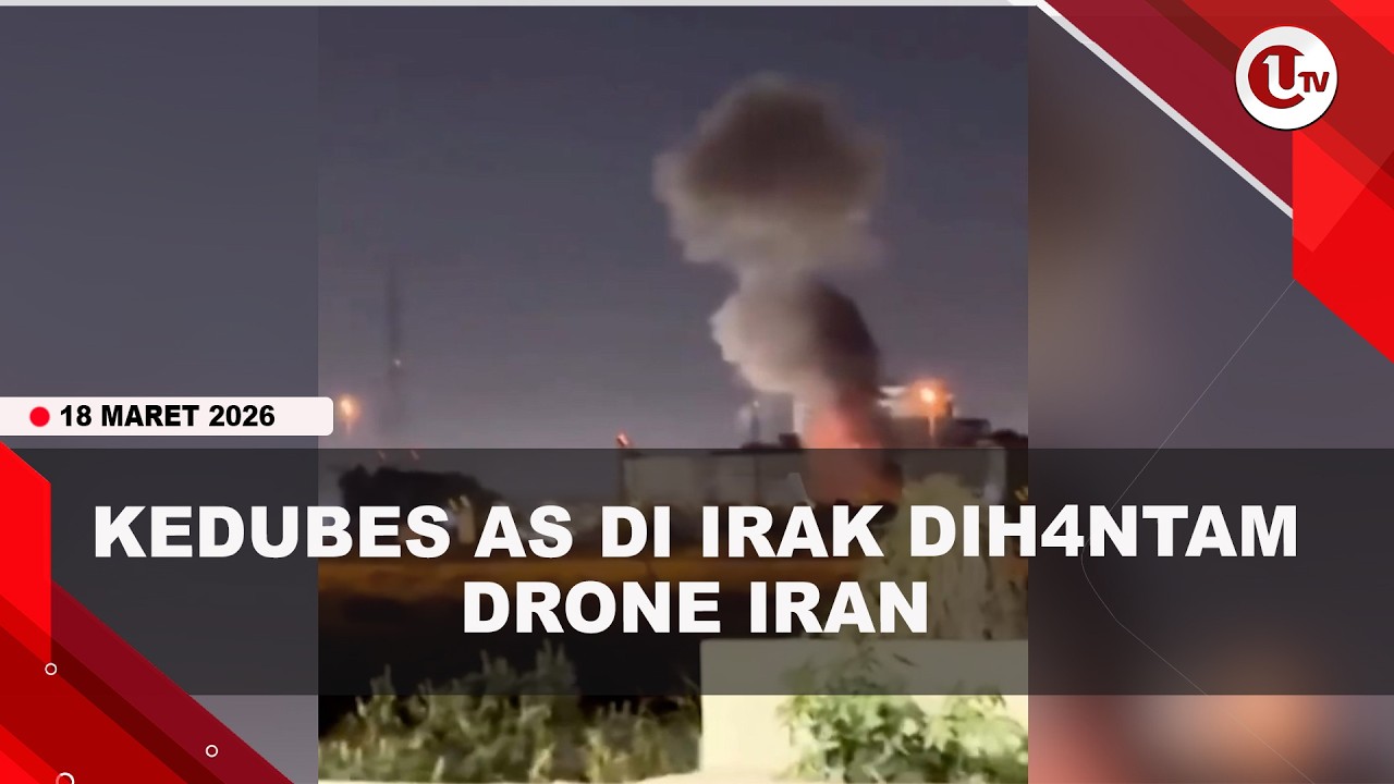 KEDUBES AMERIKA DI IRAK DIH4NT4M DRONE KAMIKAZE IRAN, KOBARAN API LAHAP GEDUNG | U-NEWS