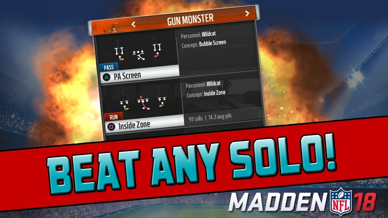 How To Beat Difficult Solos With One Play! | Madden 18 Ultimate Team Tips