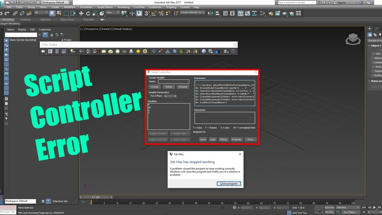 Script Controller Error | 3D max close up after start up [SOLVED]