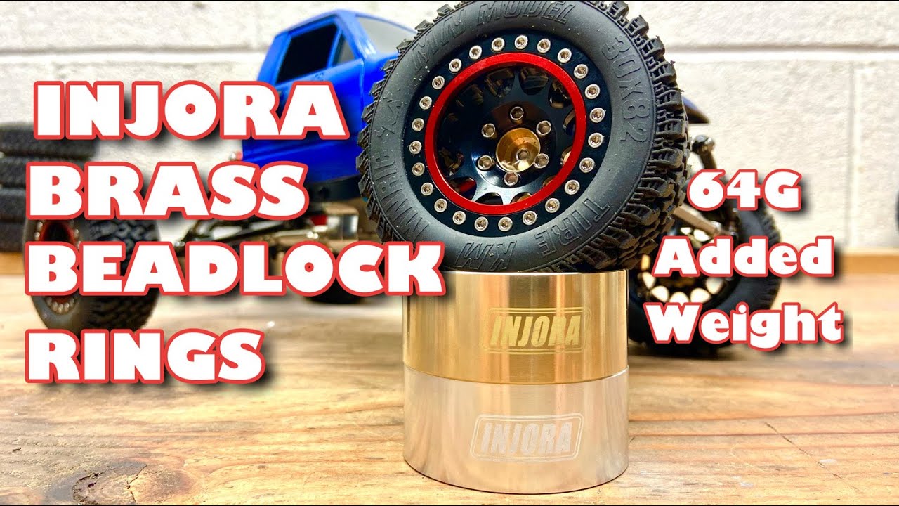 WPL LCG - Injora 1.9 Brass Beadlock Rings - 64G Added Weight to Each Wheel - Test Run Smokes ESC.