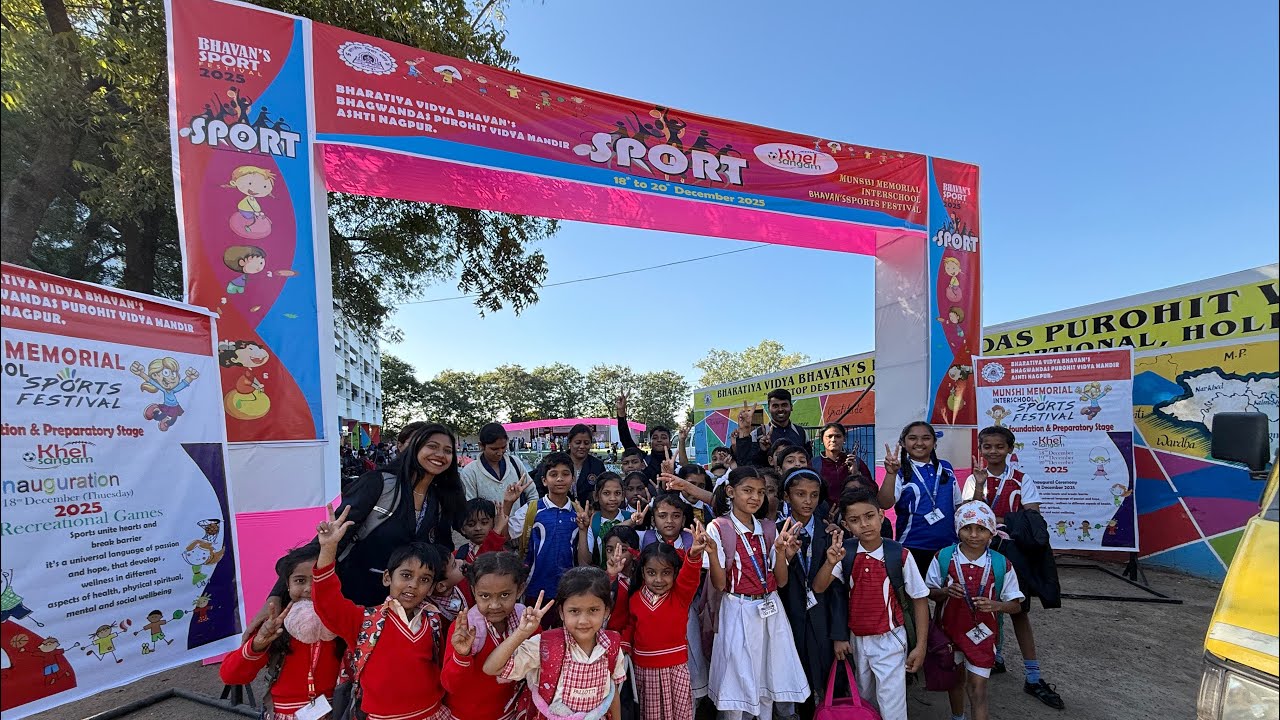 Day 1 of Munshi Memorial Interschool Sports Festival KHEL SANGAM 2025 organised By BVM SCHOOL ASHTI 