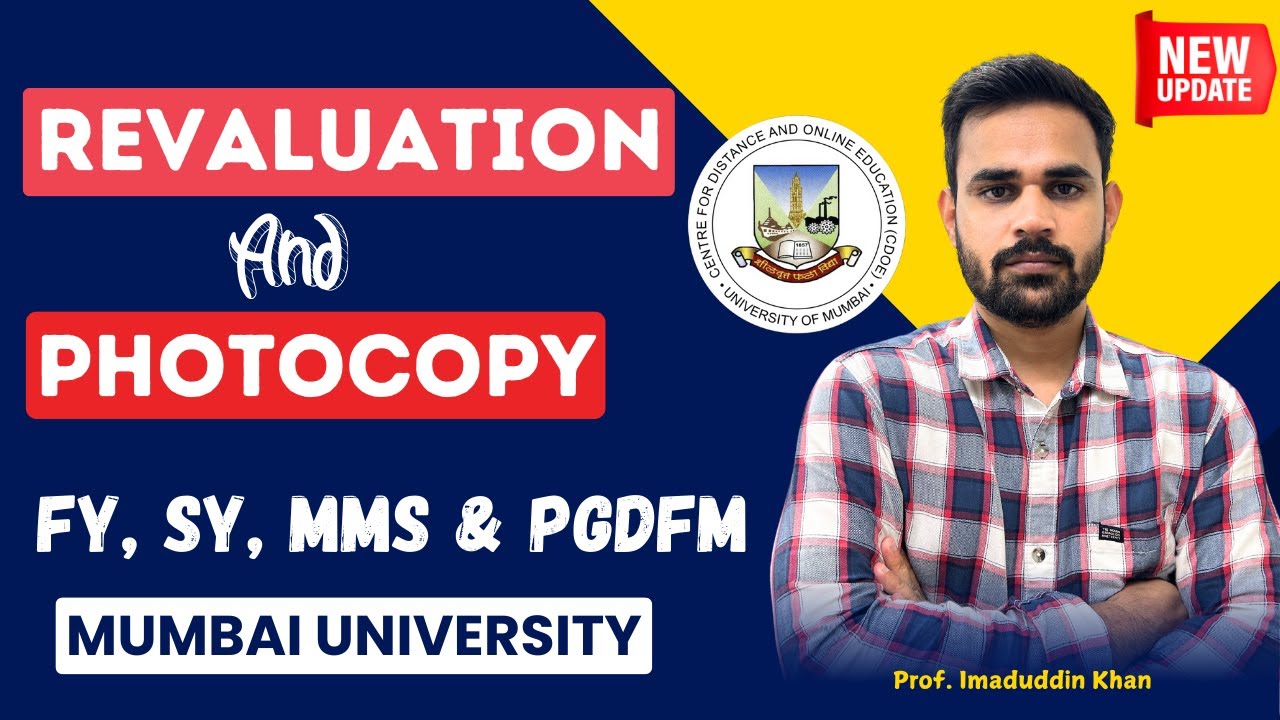 Revaluation and Photocopy Notice 2024 | CDOE University of Mumbai Important Update