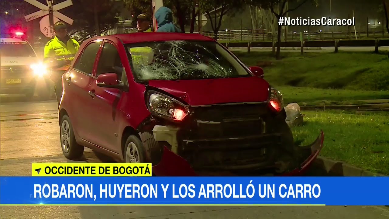 Ladrones en moto asaltaron una gasolinera y, al intentar huir, fueron arrollados por un carro