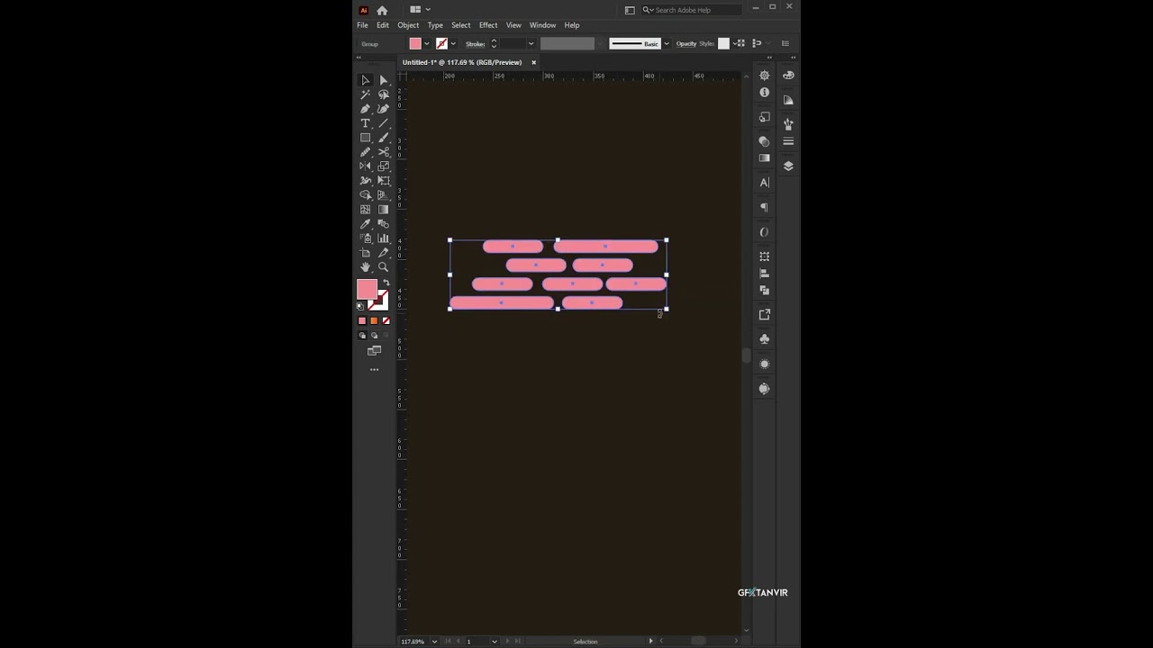 Easily Create Finger Print Text Effect in Illustrator. #GFXTANVIR