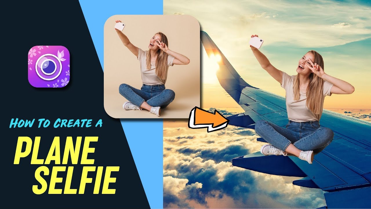 How To Create a Plane Selfie| Photo Editing Tutorial | YouCam Perfect #Shorts