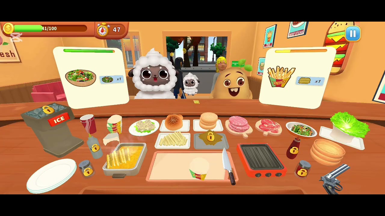 A chef game where you have to shoot🎯