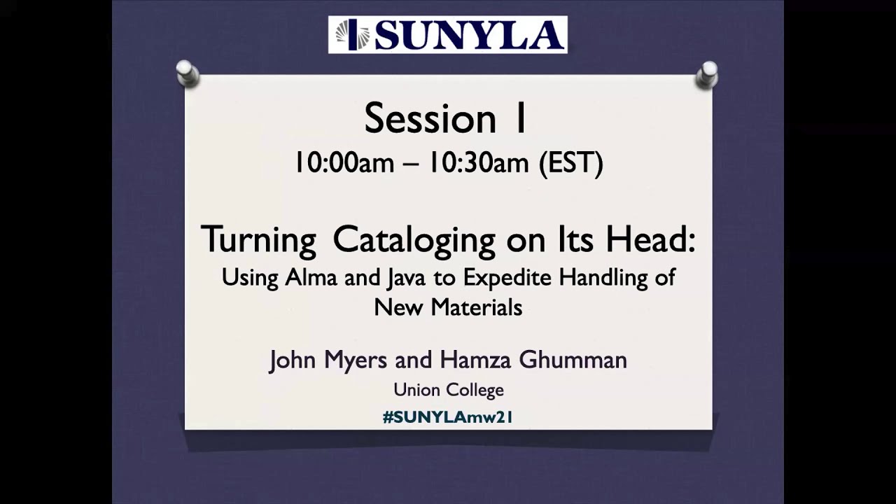 1. Turning Cataloging on Its Head: Using Alma and Java to Expedite Handling of New Material