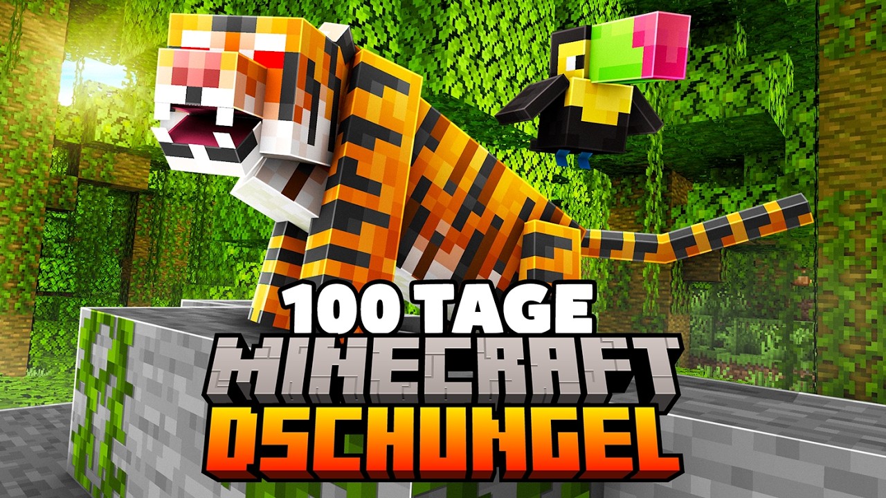 Ich überlebe 100 Tage Minecraft im Amazonas Regenwald!