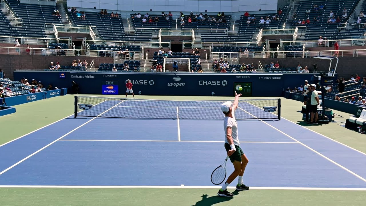 Jannik Sinner v. Diego Schwartzman - Court Level Practice Match Highlights (2022) [4k 60fps HDR]