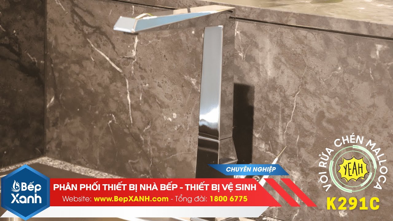 BepXANH.com | Vòi rửa chén Malloca K291C - vòi nóng lạnh mạ Chrome tuyệt đẹp