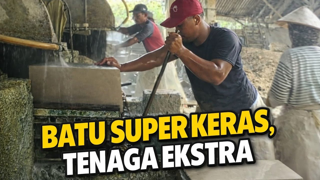 Pemotongan Batu Putih Tulang Super Keras | Proses Berat, Hasil Mengagumkan
