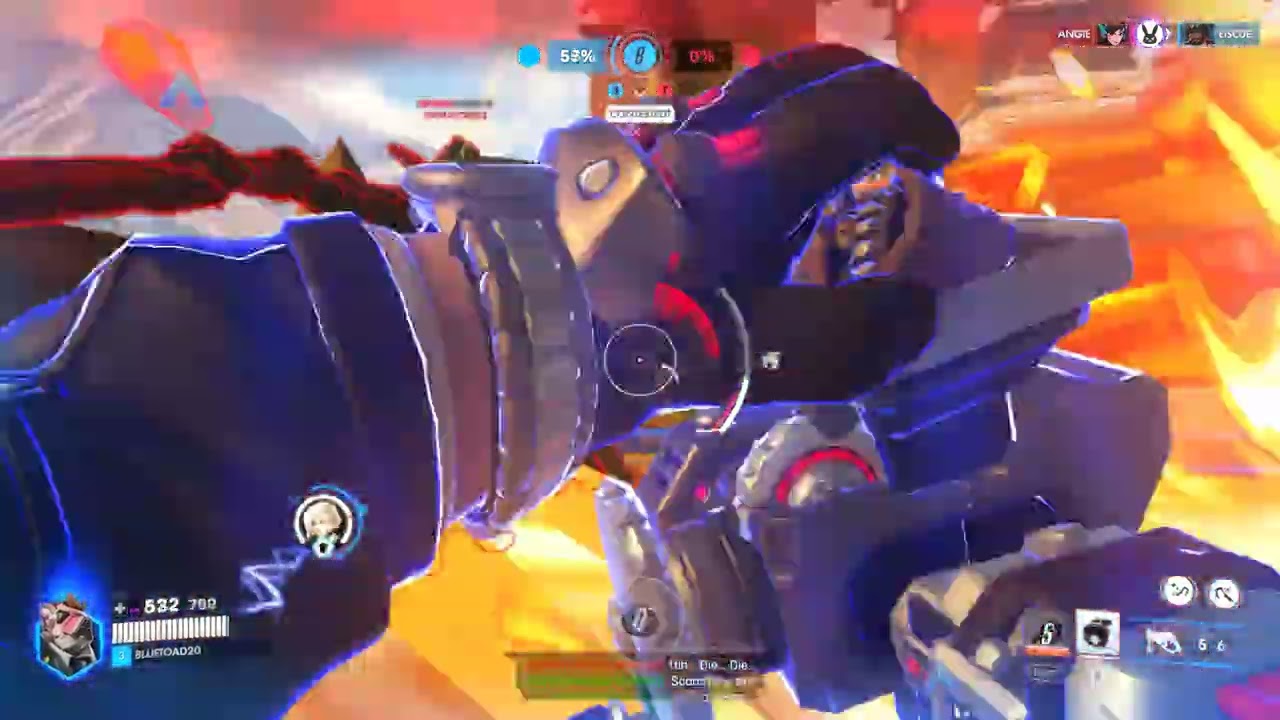 Overwatch Clip - Peak Hog Control Gameplay Part 2