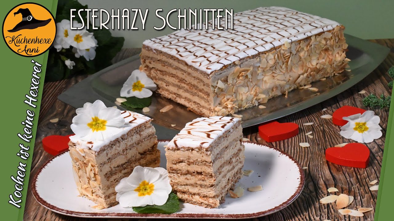 Esterhazy Torte oder Schnitten sind ein Klassiker der österr. Mehlspeisenküche  ( Glutenfrei )