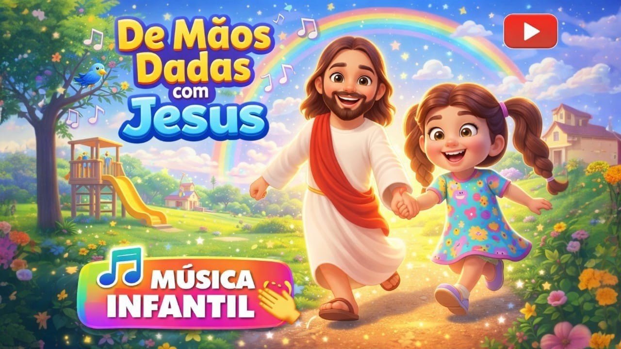 Música Infantil | De Mãos Dadas com Jesus | Mundo da Lia🌈🌟🙏