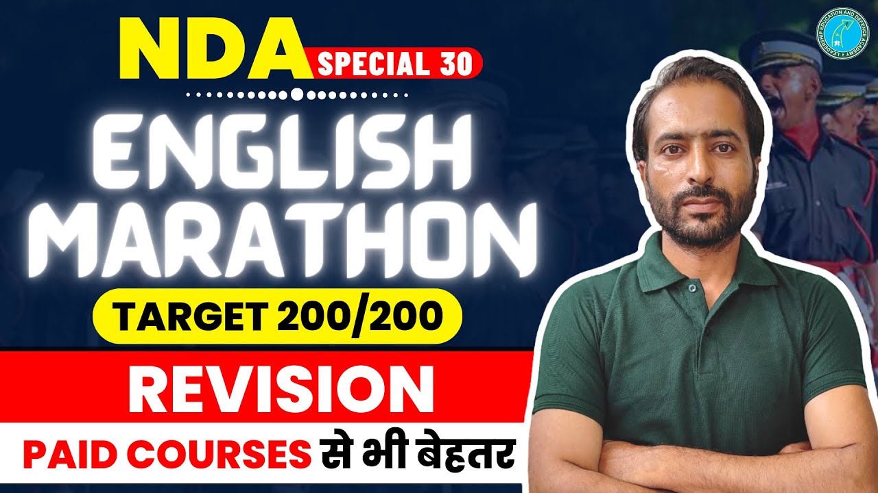 🔴 English Marathon for NDA Exam | NDA Marathon | NDA English Crash Course 2022 | LEAD ACADEMY