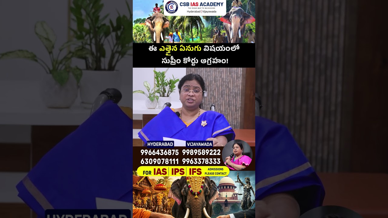 #supremecourt #elephant #kerala #justice #animals #ytshorts #news #telugu