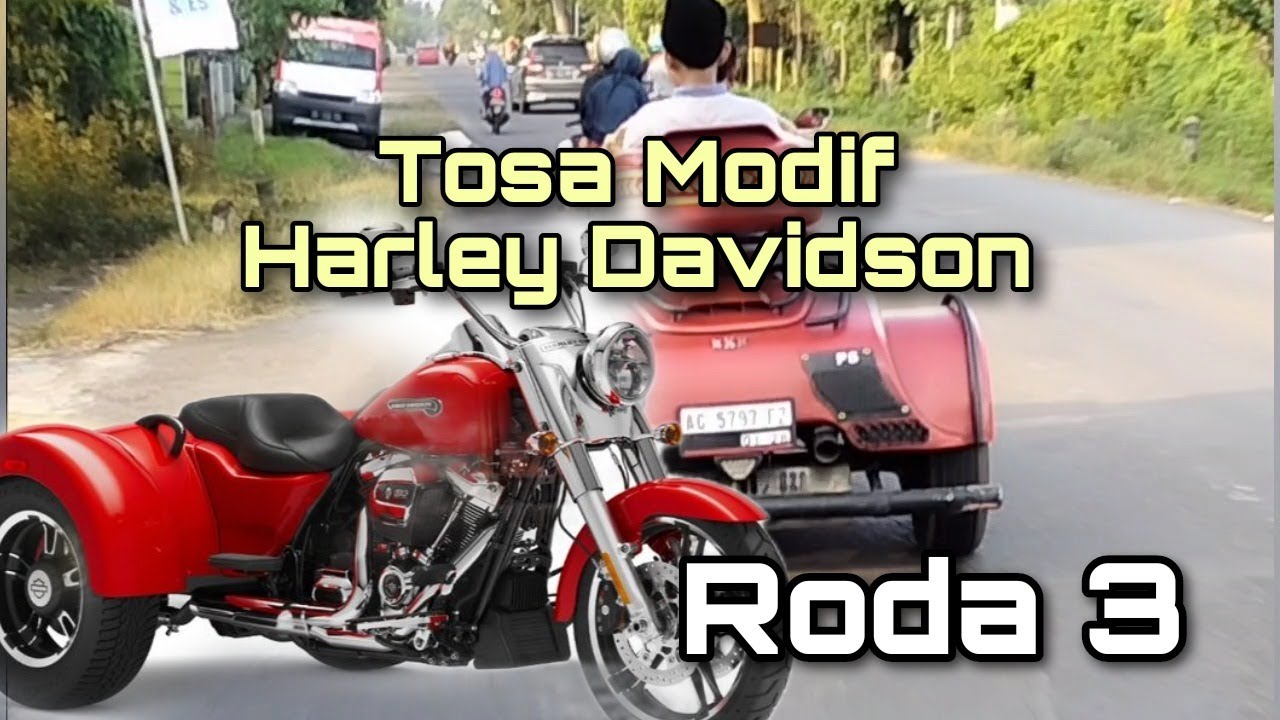 Gila Keren..!! Dijalan Ketemu Tosa Modif harley Davidson roda 3
