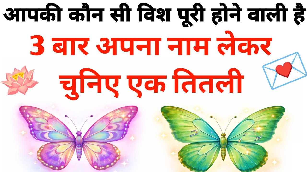 आपकी कौन सी विश पूरी होने वाली है? ✨ 3 बार अपना नाम लें और चुनें एक तितली 🦋pick a card 