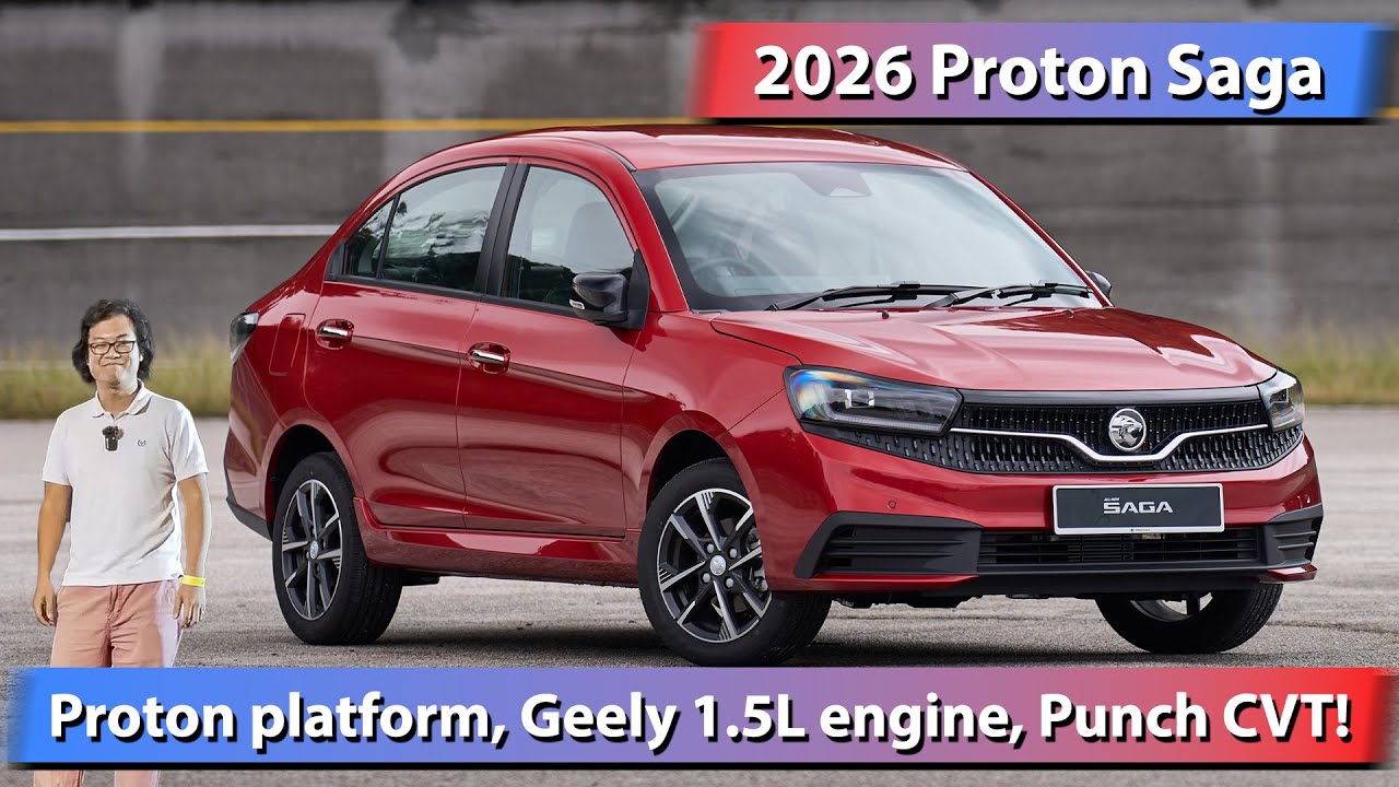 Подробная информация о Proton Saga MC3 2026 года — платформа Proton AMA, двигатель Geely 1,5 л, в...