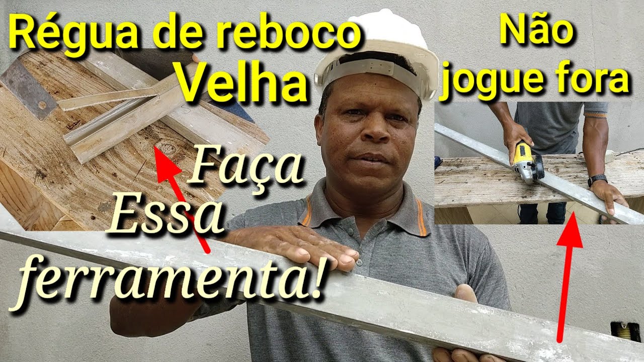 Aproveitando régua de reboco pra fazer ferramenta muito útil!