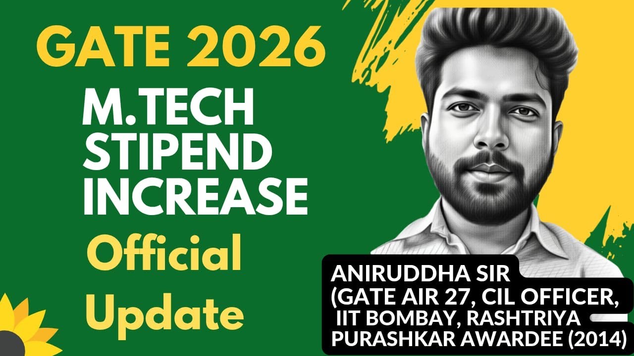 M.Tech Stipend Increase : Official Update #gate2026 #mtech #iit  @TheCivilGuruji #independenceday