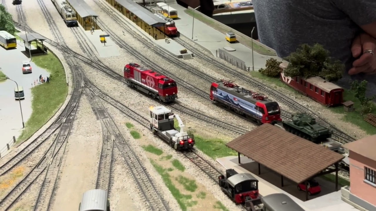 Plastico sociale AFC (Chiasso) 2024 - visita al plastico del club Amici Ferromodellisti Chiasso