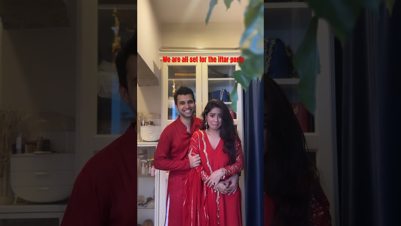 GRWM for IFTAR party &hearts;️ #krishnamukherjee #ramadan  #indianwear #grwm ##chiragbatliwala #couple