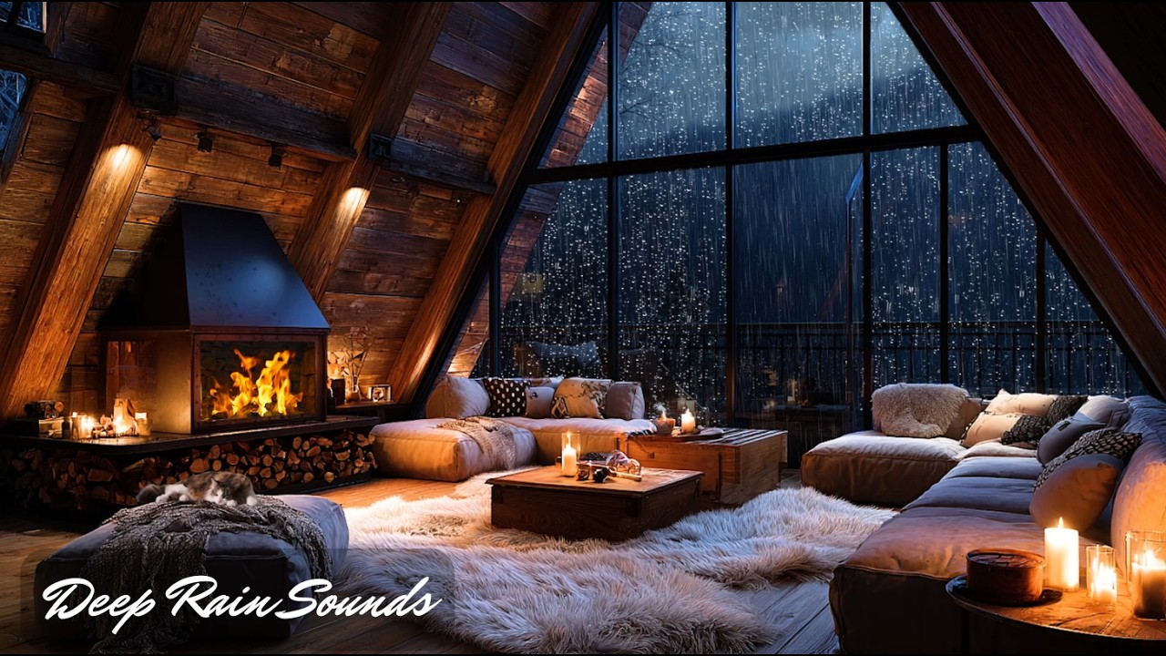 Heavy Rain with Distant Thunder - Natural Storm Sounds for Relaxation | Deep Rain Sounds