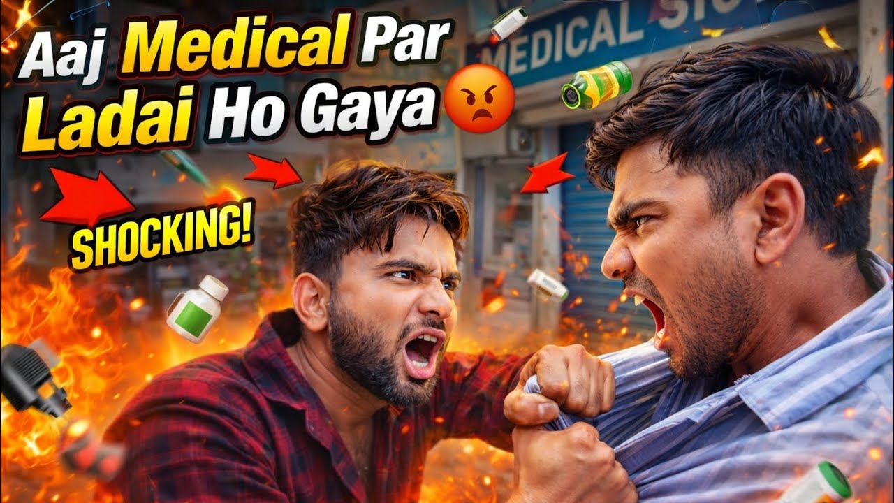 Aaj medical par ladai ho gaya 😡😡#vlog #medicalstore #ladai #newvlog #dailyvlog 