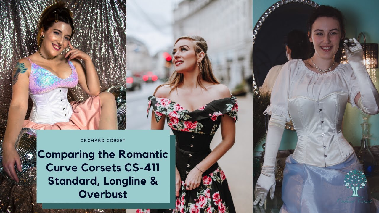 Comparing the Romantic Curve Corsets CS-411. Standard, longline and overbust. | Orchard Corset