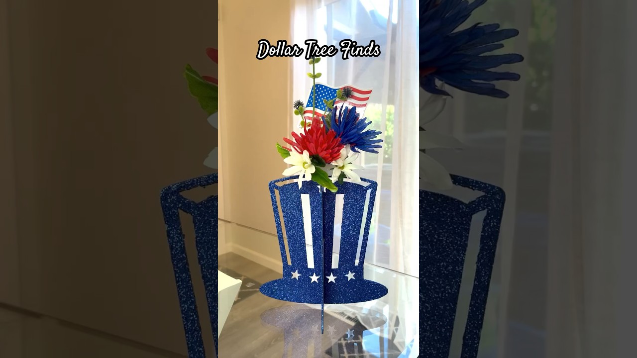 4th OF JULY DECOR #dollartreefinds #dollartreediy #4thofjuly #patriotic #dollartree #diy #fyp
