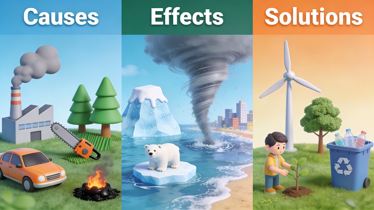 Climate Change Causes, Effects, and Solutions (13 Minutes)