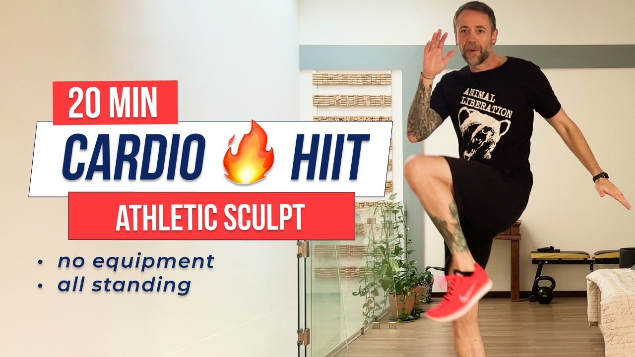 20 MIN CARDIO HIIT 🔥 Athletic Full Body Sculpt | All Standing, No Equipment