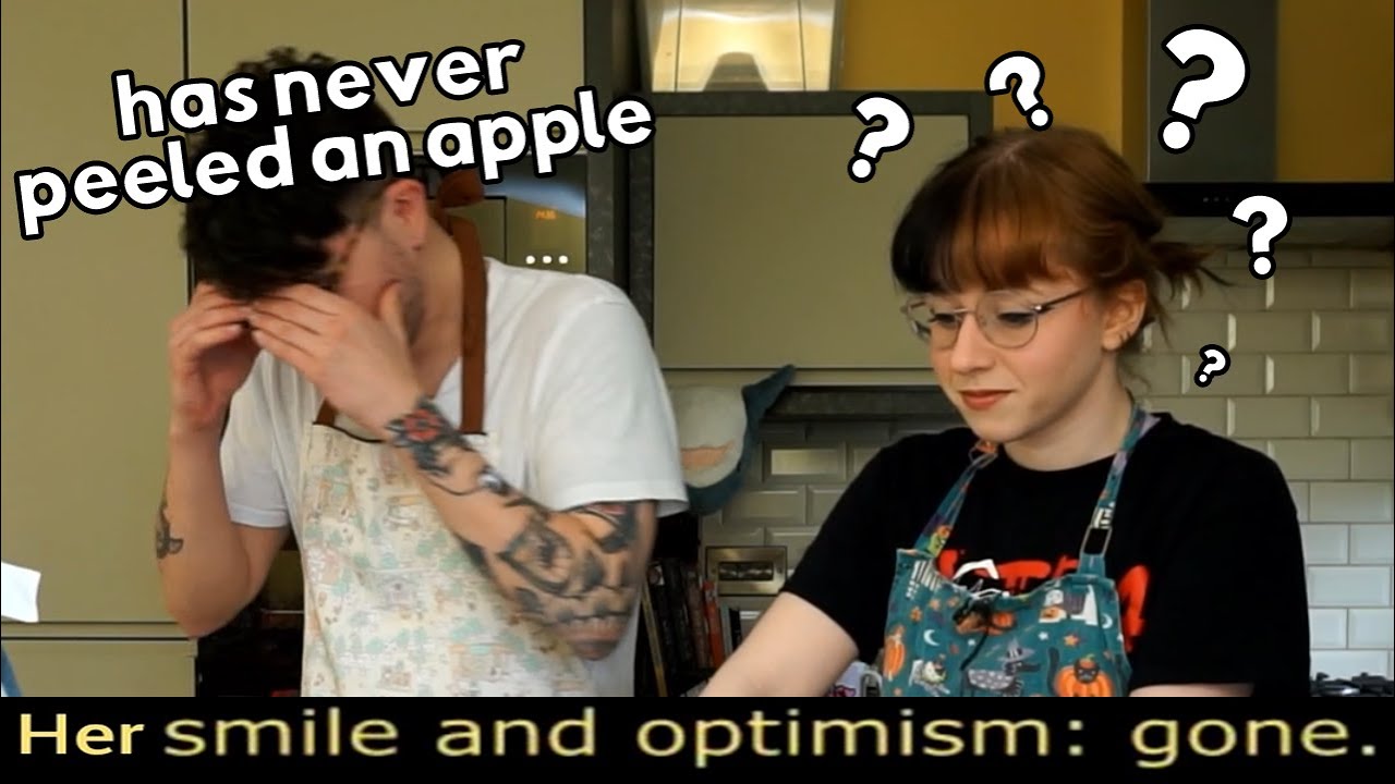Teaching a grown man to peel an apple feat. xTwoShoes