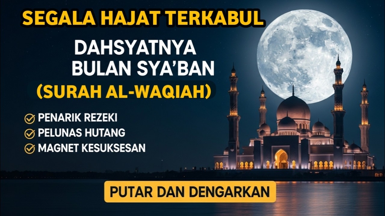 POWERFULL MUROTTAL | Al-Qur'an Surah Al-Waqiah Penarik Rezeki & Pelunas Hutang | Qur'an recitation