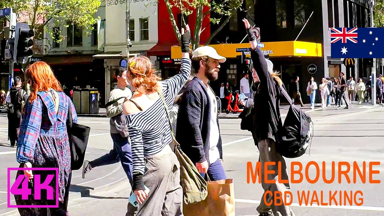 ПЕШАЯ ЭКСКУРСИЯ В МЕЛЬБУРНЕ CBD | ОКТЯБРЬ 2022 г. | Мельбурн 4K
