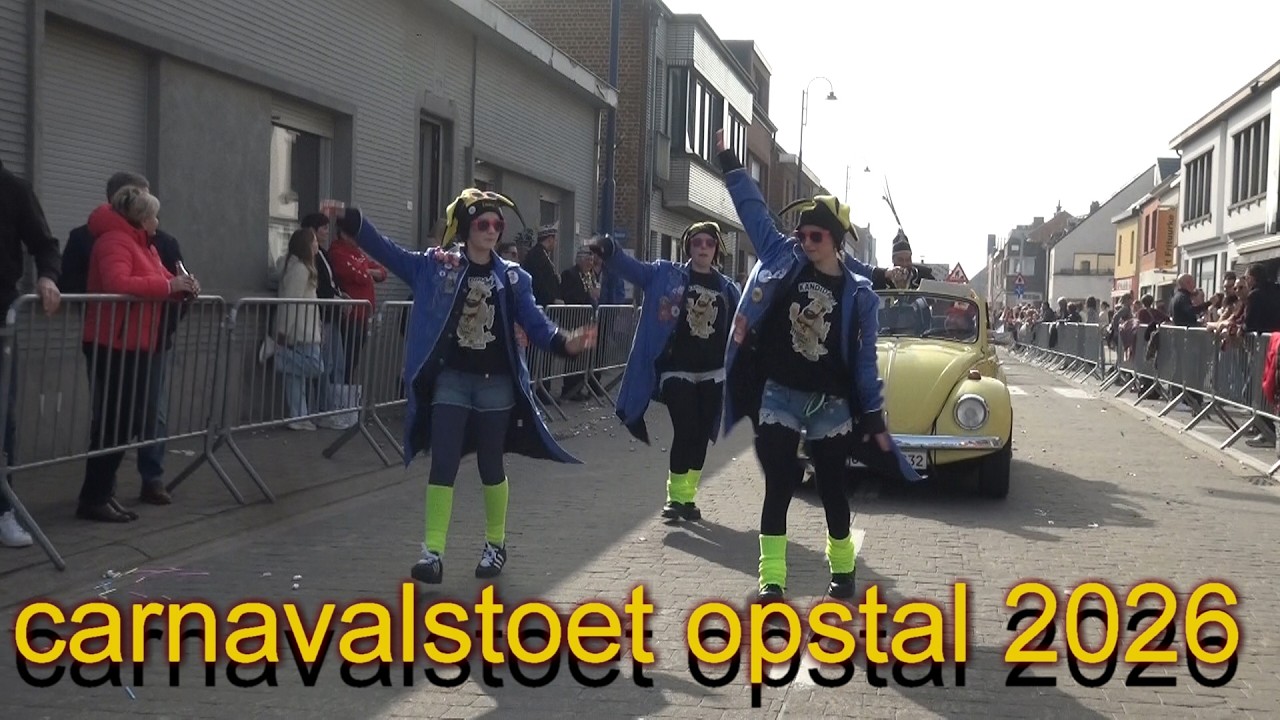de volledige carnavalstoet van Optal (  Buggenhout eerst reclame stoet