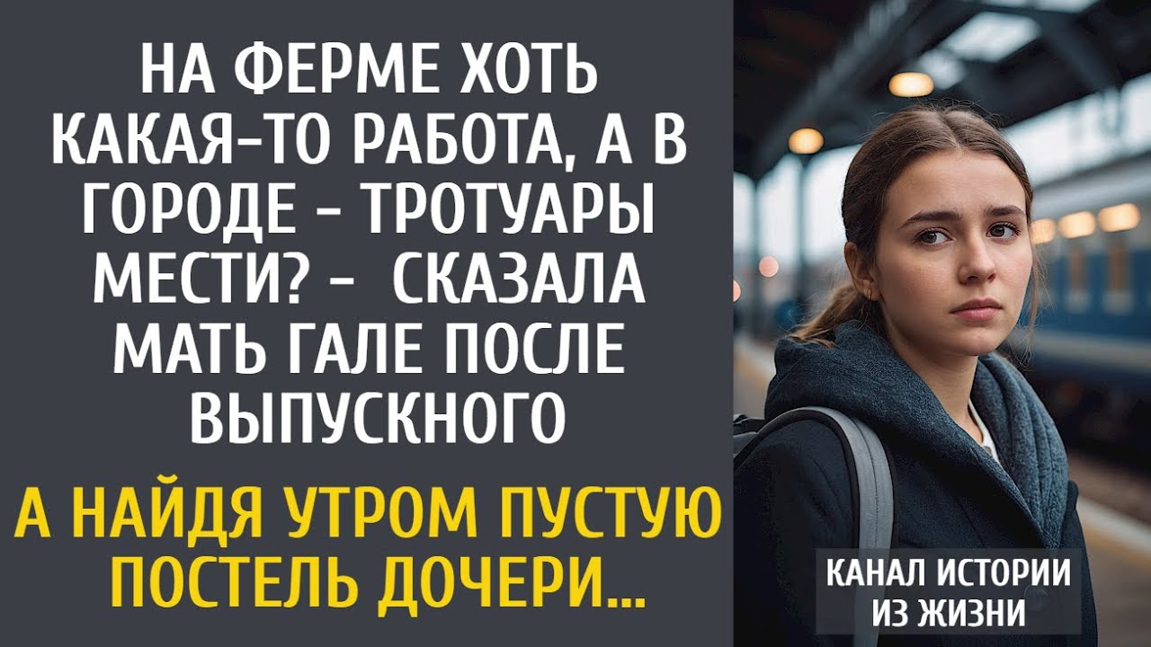 На ферме хоть какая-то работа, а в городе - тротуары мести? -  сказала мать Гале после выпускного…
