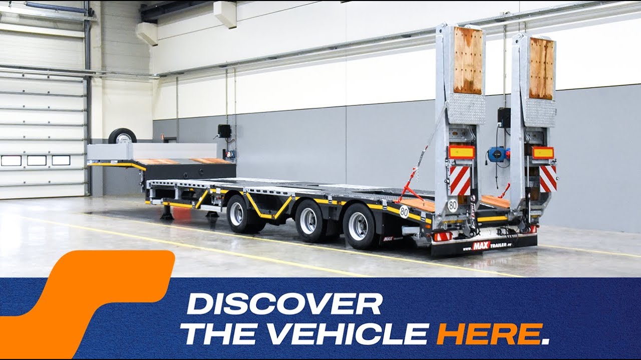 MAX Trailer - MAX100 extendable semi-trailer with 3 axles & double ramps