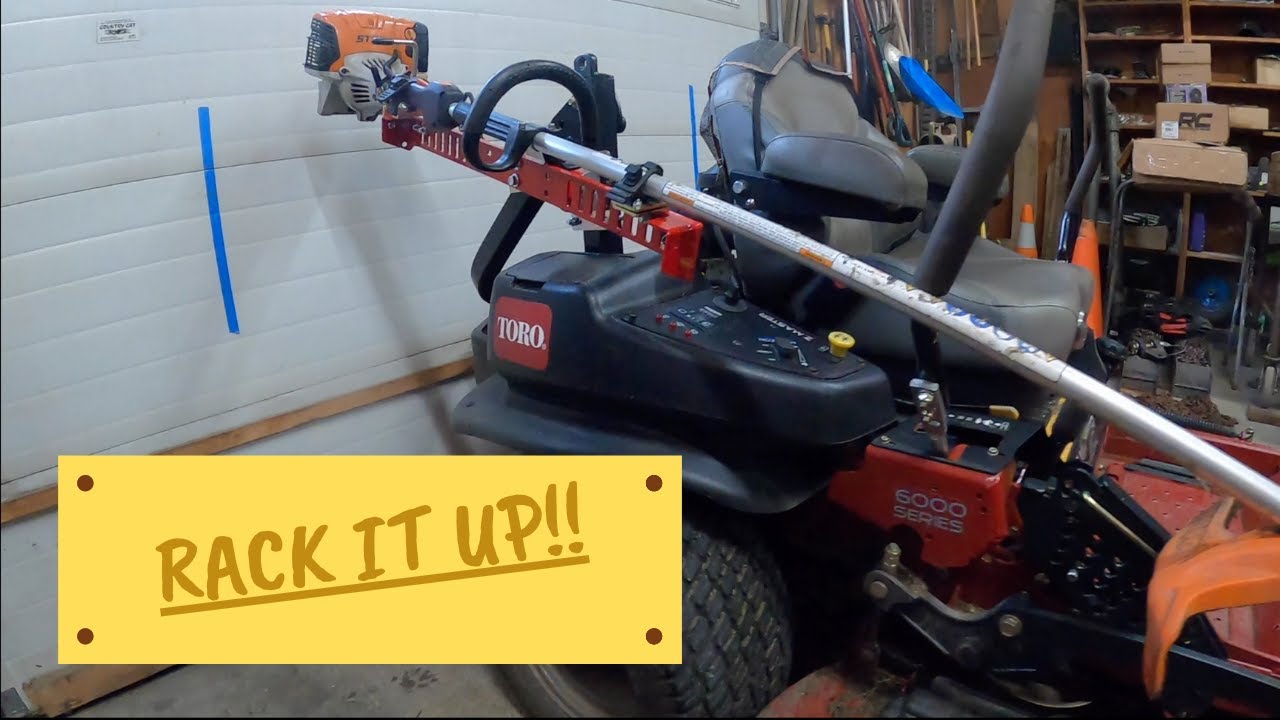 Installing trimmer rack on Zero turn mower