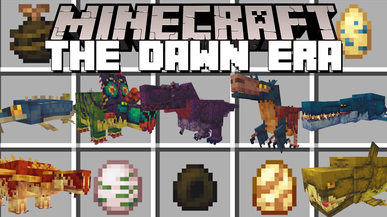 Minecraft THE DAWN ERA / DINOSAURS MOD! (Minecraft Mods)
