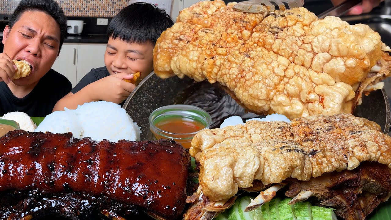 Chicharon Kawali + Humba Bisaya using Native na Baboy Mukbang