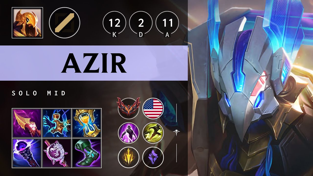 Azir Mid vs Irelia - NA Grandmaster Patch 25.21