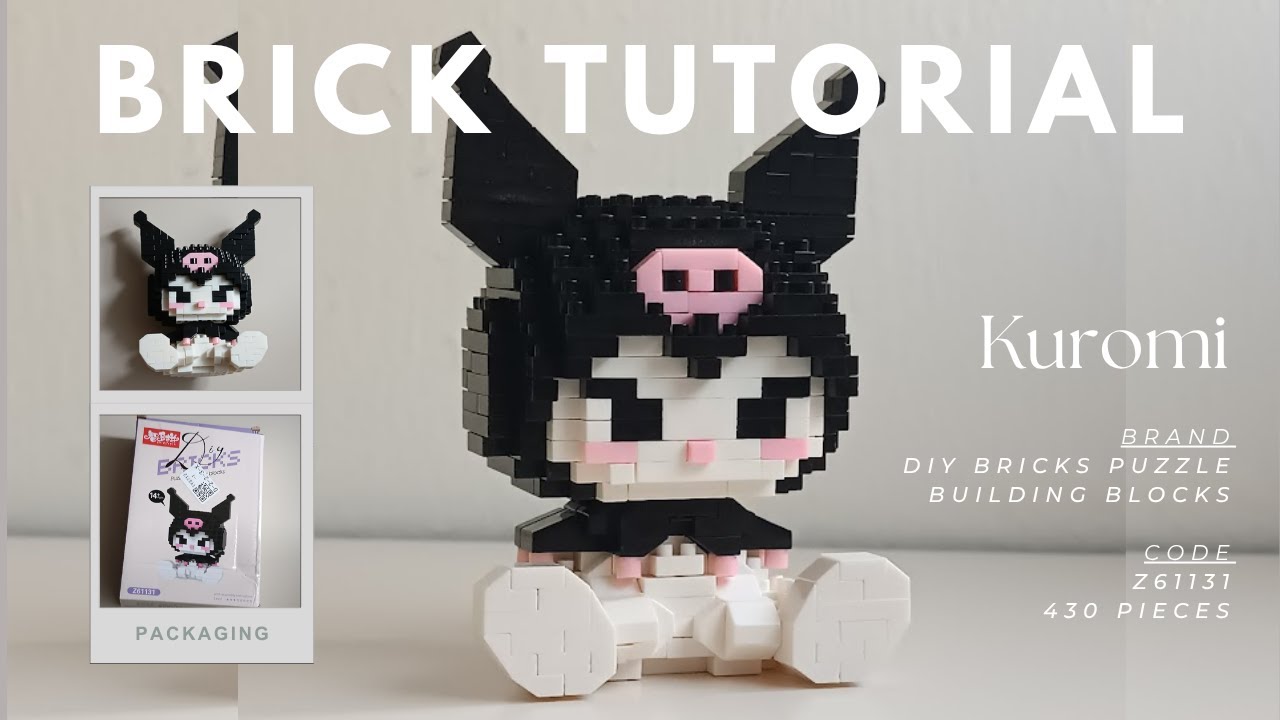 How to Build Sitting Kuromi | DIY Bricks Puzzle Building Blocks Tutorial Z61131 zhiduopin 430 Pieces