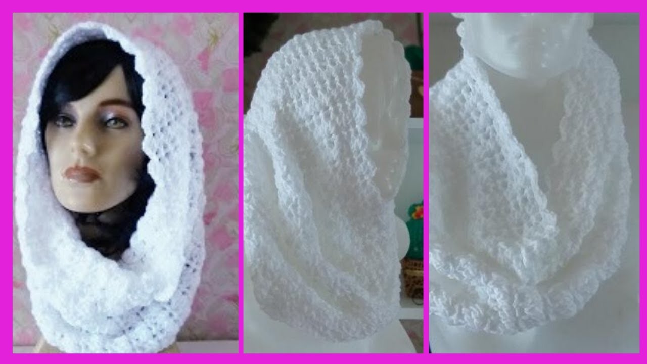 GOLA CAPUZ CROCHÊ PONTO TOMBADINHO CIRCULAR TUTORIAL MARLY THIBES