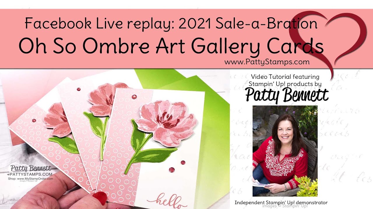 Oh So Ombre & Art Gallery Note Cards Stampin Up 2021
